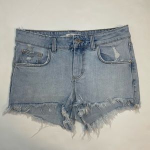 ZARA Trafaluc Light Denim Shorts